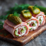 Ham & Pickle Roll Ups (Creamy, Crunchy, and Totally Snackable)