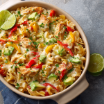 Creamy Avocado Chicken Fajita Pasta Bake : Tex-Mex Comfort with a Twist