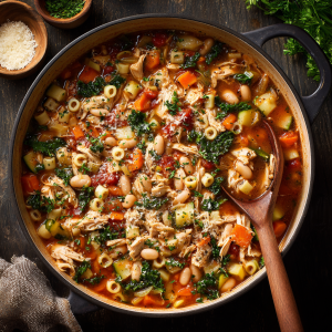 Chicken Minestrone Pasta Skillet