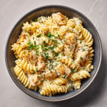 High-Protein Garlic Parmesan Chicken Pasta : Creamy, Light & Packed with 41g Protein