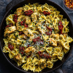 Chicken Pesto Pasta with Sun-Dried Tomatoes