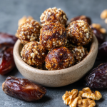 Sticky Toffee Date & Walnut Protein Balls : Sweet, Nutty & Naturally Energizing