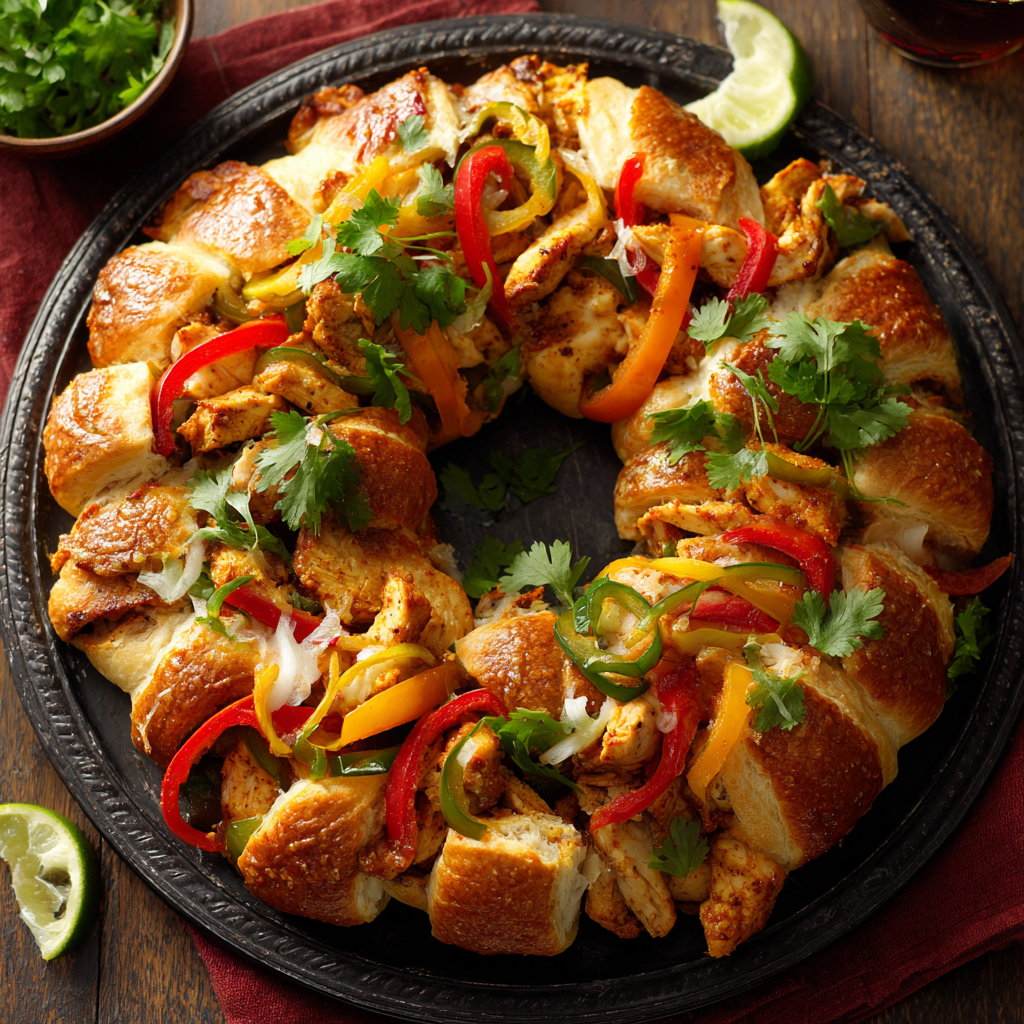 Christmas Chicken Fajita Wreath : A Festive, Flavor-Packed Holiday Appetizer