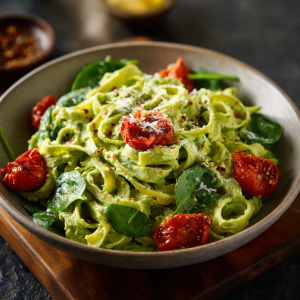 Creamy Avocado Spinach Pasta : Lush, Green, and Guilt-Free