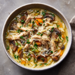 Turkey Mushroom Orzo Soup : Silky, Savory, and Comfort in a Bowl