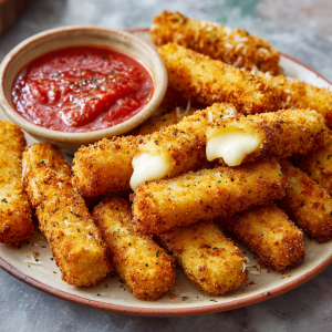 Air-Fryer Mozzarella Sticks: Crispy, Cheesy, and Crowd-Pleasing