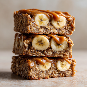 Peanut Butter Banana Oatmeal Bars : Meal-Prep Friendly Breakfast & Snack
