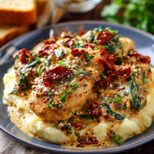 Slow Cooker Tuscan Chicken : Creamy, Savory & Effortlessly Delicious