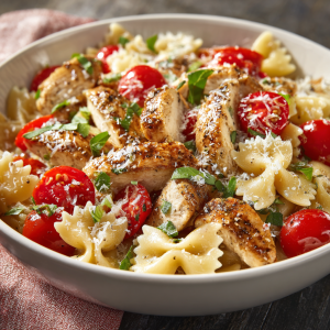 Chicken Bruschetta Pasta : Fresh, Light & Vibrantly Delicious
