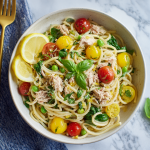Lemon Basil Tuna Pasta : High-Protein, Fresh, and Budget-Friendly