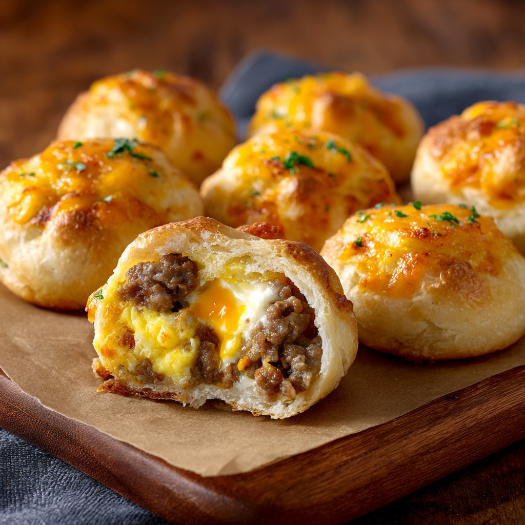 Grab & Go Breakfast Biscuits : Stuffed, Savory & Perfect for Mornings