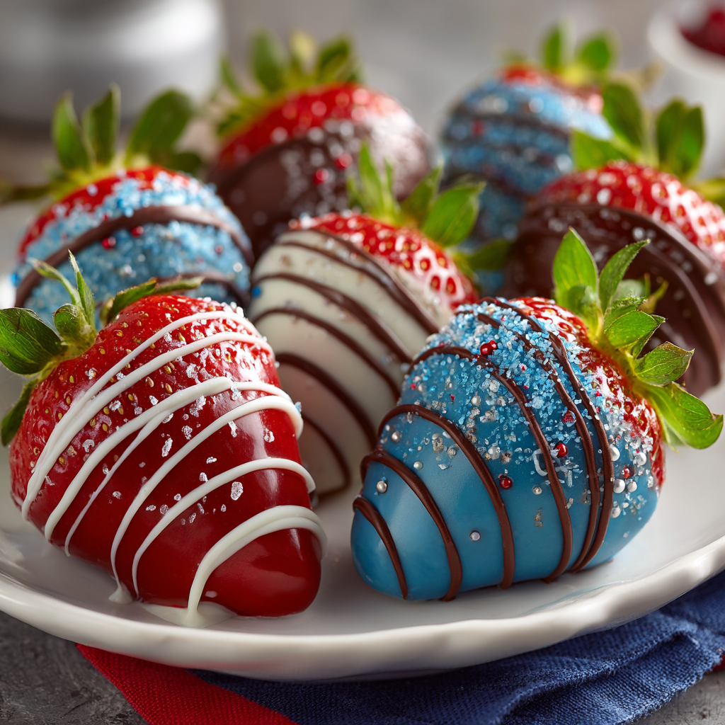 Chocolate-Dipped Strawberries in Team Colors : A Festive & Fresh Game Day Treat