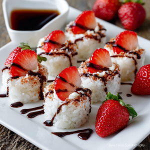 Strawberry Dessert Sushi Rolls : Sweet, Fun & Kid-Friendly