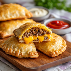 Cheeseburger Pockets : Flaky, Cheesy, and Packed with Flavor