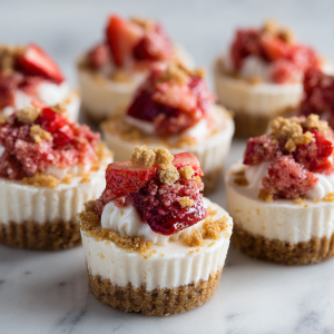 Strawberry Crunch Cheesecake Bites : No-Bake Dessert Magic