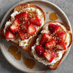 Strawberry Cheesecake Toast : Sweet, Creamy, and Ready in Minutes