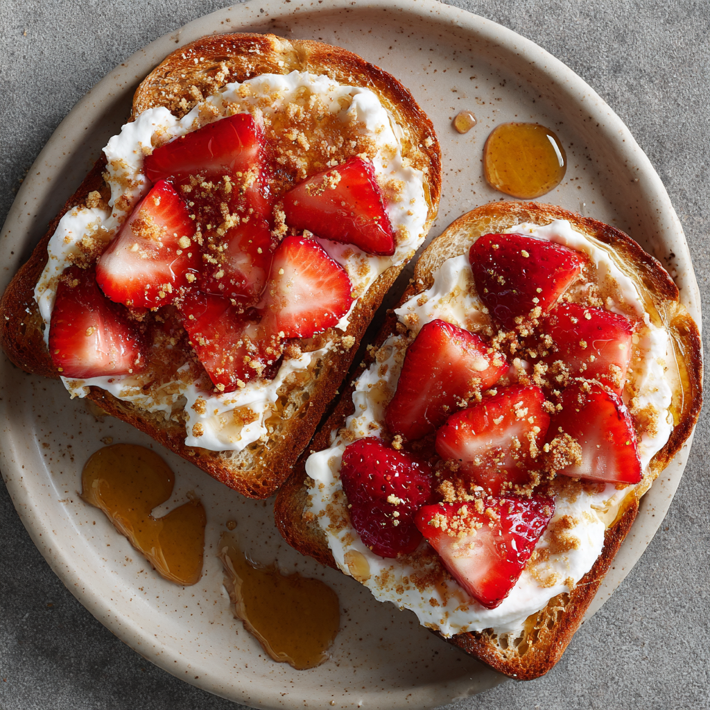 Strawberry Cheesecake Toast : Sweet, Creamy, and Ready in Minutes