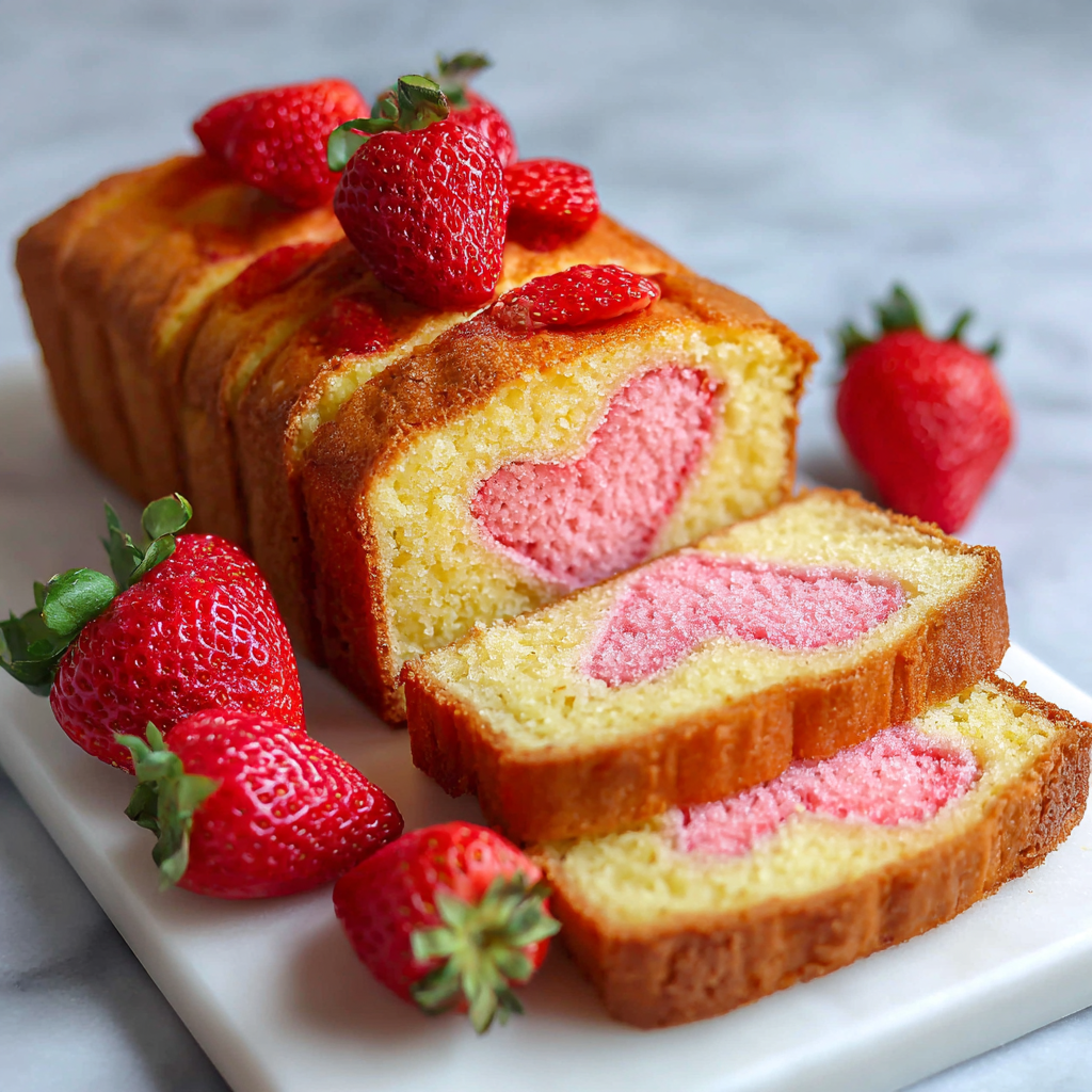 Hidden Heart Strawberry Surprise Cake : Sweet, Charming & Love-Filled