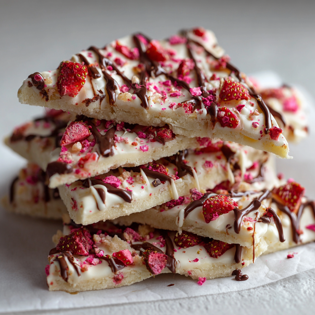 Freeze-Dried Strawberry Cake Bark : Snackable, Sweet & Perfect for Gifting