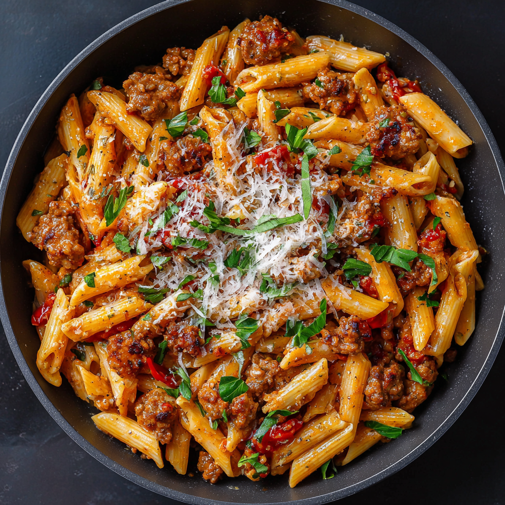 Spicy Sausage Pasta : Creamy, Bold & Ready in 25 Minutes