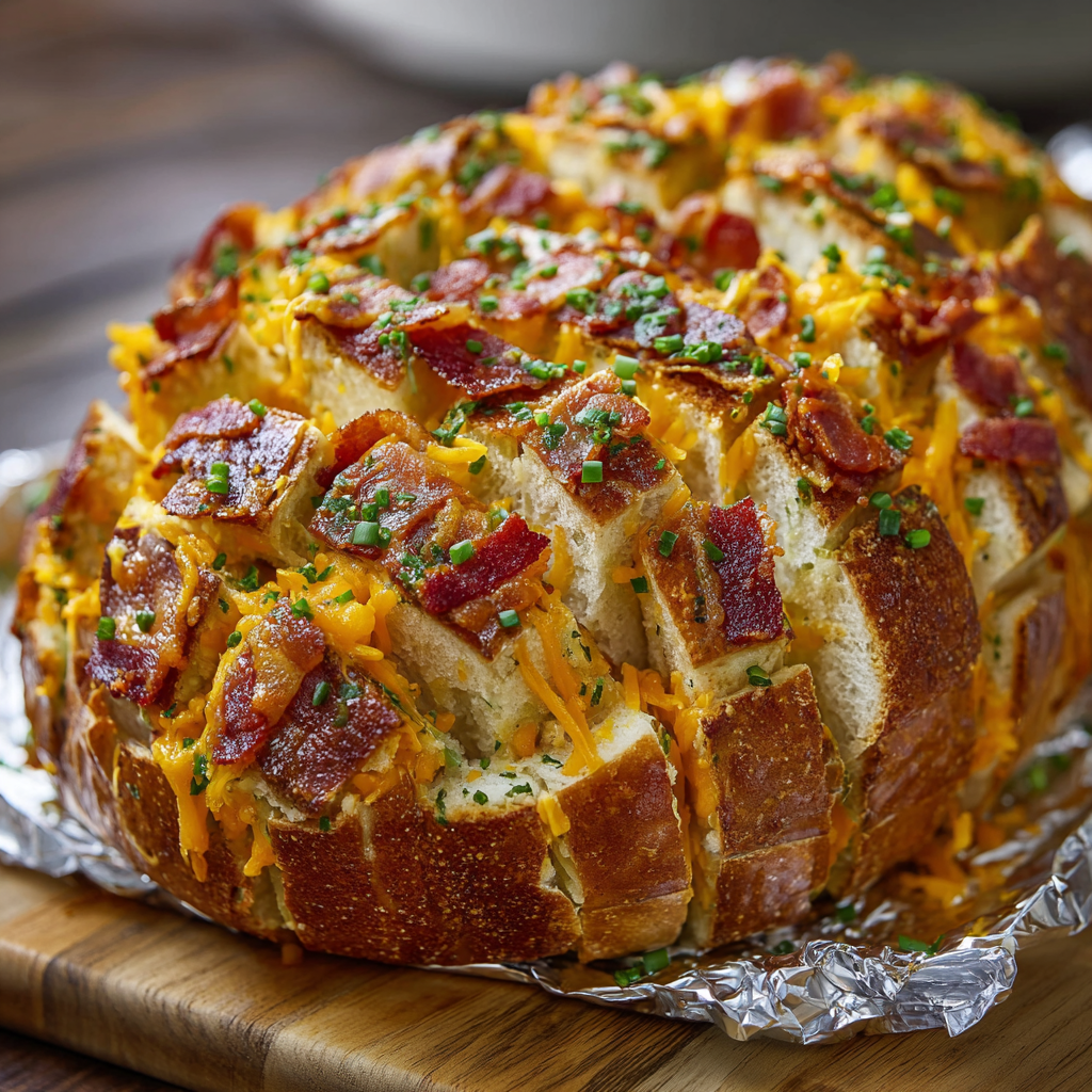 Bacon Cheddar Ranch Pull-Apart Bread : Cheesy, Buttery, Gone in Minutes