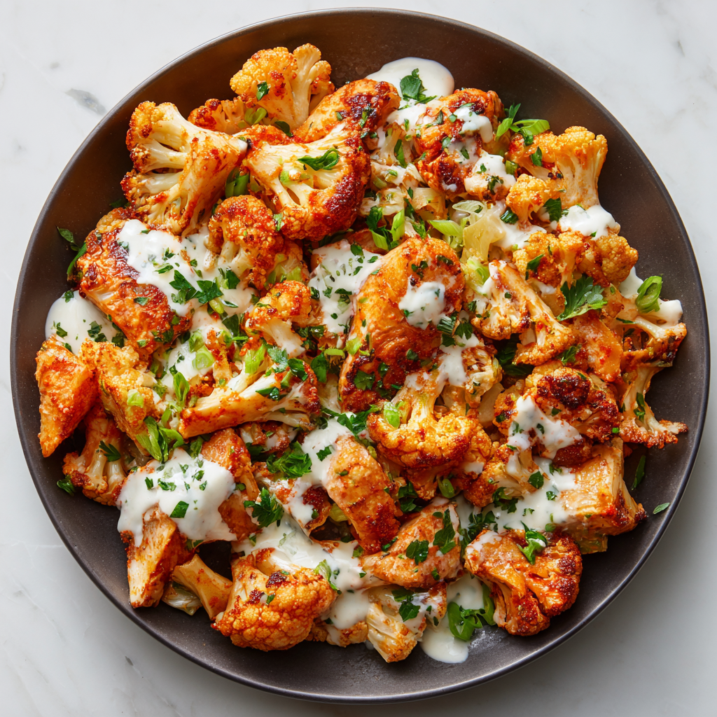 Buffalo Ranch Chicken & Cauliflower : Spicy, Saucy & Meal Prep Friendly