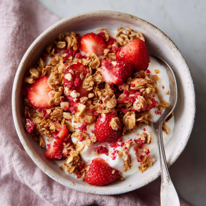 Strawberry Shortcake Granola : Easy, Toasted, and Packed with Berry Flavor