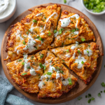 Buffalo Chicken Protein Pizza : Air Fryer, High-Protein & Easy
