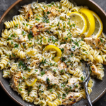 Greek Yogurt Lemon Chicken Pasta : Cream-Free, High-Protein & Zesty