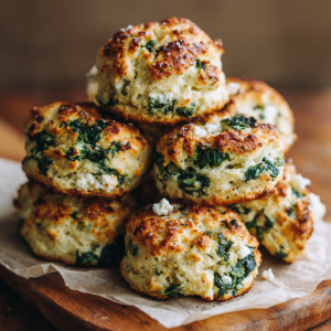 Spinach & Feta Biscuits : High-Protein, Gluten-Free & So Easy to Make
