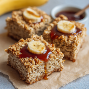 Banana Oat Bars : Soft, Naturally Sweet & Perfect for Snacking