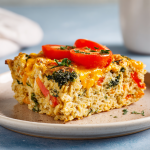 Savory Veggie-Packed Oatmeal Bake : A Wholesome Breakfast Twist