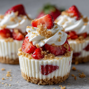 No-Bake Strawberry Cheesecake Cups : Quick, Creamy & Crowd-Loved