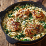 Creamy Parmesan Chicken and Orzo : One-Pan Comfort with Rich, Savory Flavor