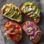 Healthy Sourdough Lunch Toasts : Sweet & Savory Mediterranean-Inspired Combos