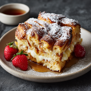 Croissant French Toast Bake : Buttery, Custardy, and Perfect for Brunch