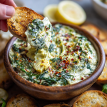 Healthy Spinach Artichoke Dip : Light, Creamy & Crowd-Pleasing