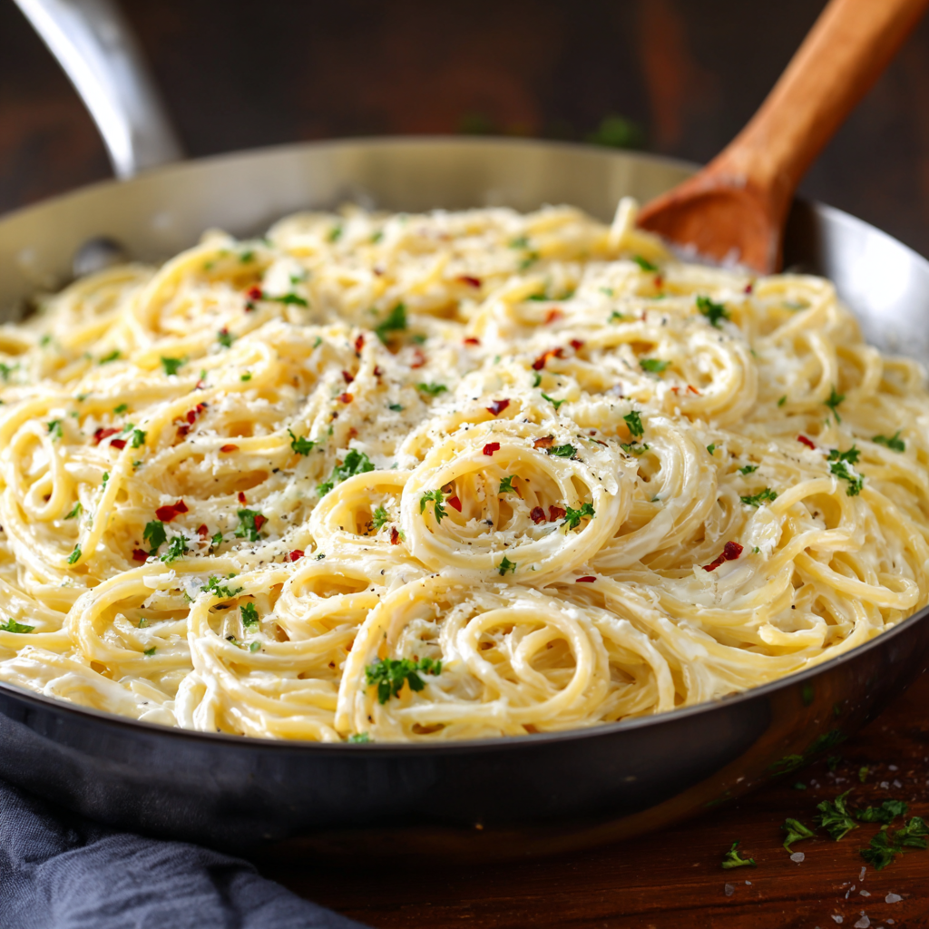 Cream Cheese Garlic Pasta : Ultra-Creamy and Ready in 20 Minutes