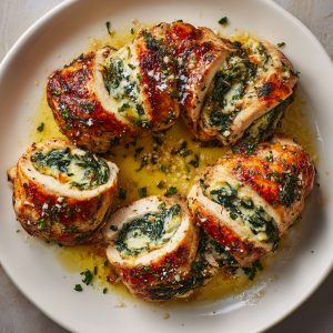 Chicken Involtini : Spinach and Cheese-Stuffed Chicken Rolls