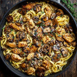 Chicken Marsala Mushroom Pasta : Rich, Savory & Comforting