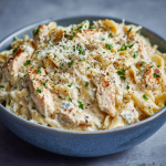 High-Protein Cottage Cheese Alfredo Chicken Pasta (Creamy & Guilt-Free)