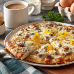 Homemade Breakfast Pizza : Sausage, Cheese & Gravy Goodness