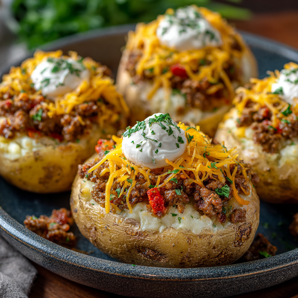 Shepherd’s Pie Baked Potatoes : Hearty, Cheesy & Comfort Food Classic