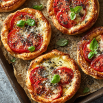 Cheese and Tomato Tarts : Golden, Flaky, and Bursting with Flavor