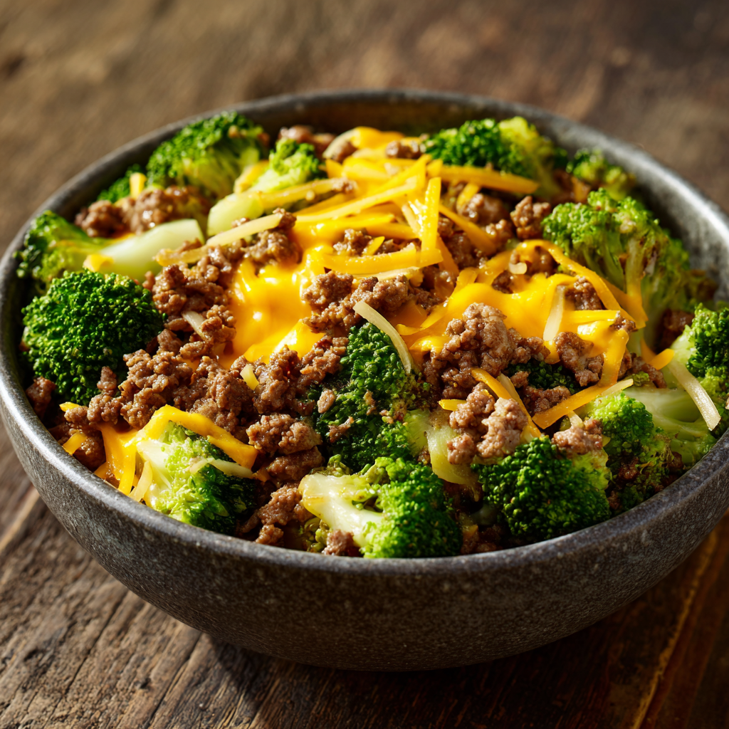 Beef, Broccoli & Cheese Bowl : Quick, Cheesy, and High-Protein