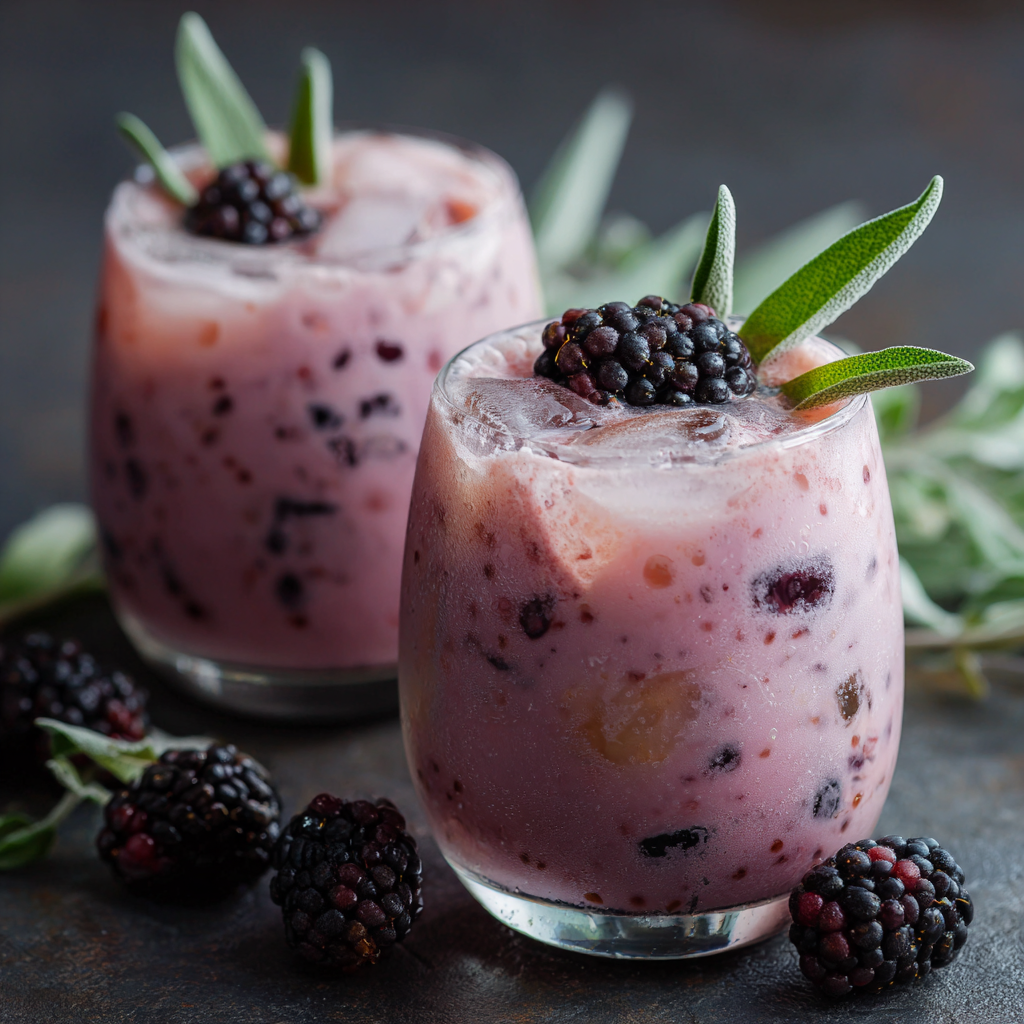 Blackberry Sage Iced Tea Latte : Fruity, Herbal, and Refreshingly Creamy