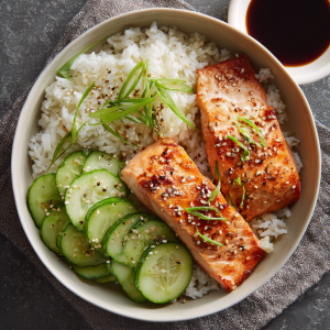 Salmon Rice Bowls : Fresh, Fast, and Protein-Rich