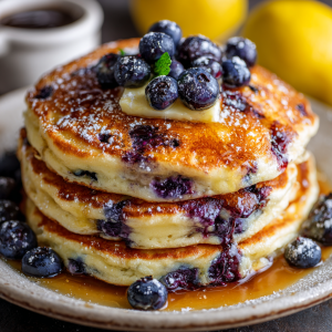 Fluffy Blueberry Pancakes : Classic, Juicy, and Made from Scratch