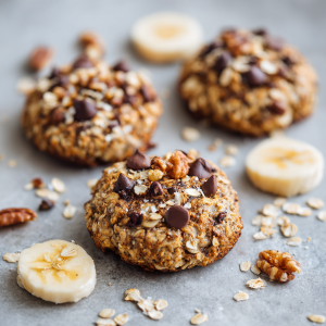 3-Ingredient Banana Oat Cookies : Healthy, Vegan & Naturally Sweet