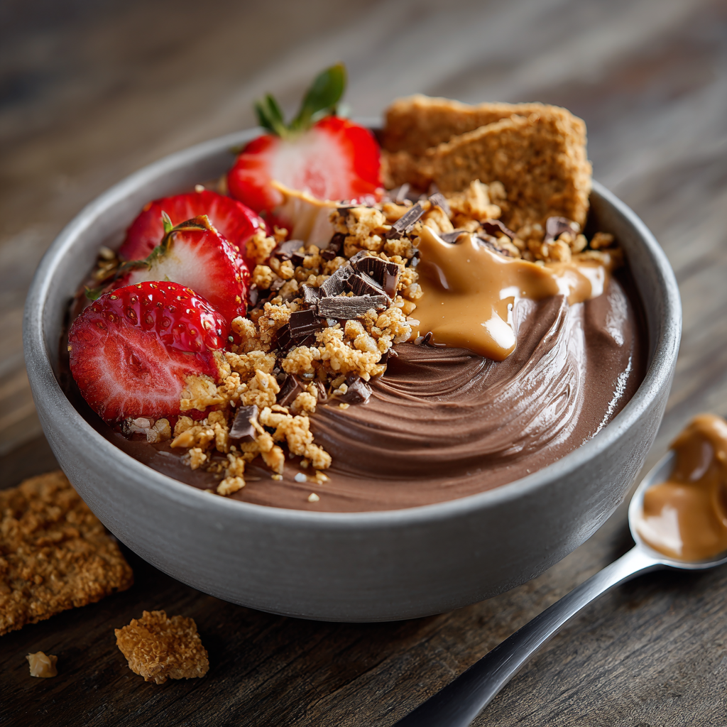 Chocolate Protein Yogurt Bowl : 30g of Protein in One Creamy, Dreamy Snack